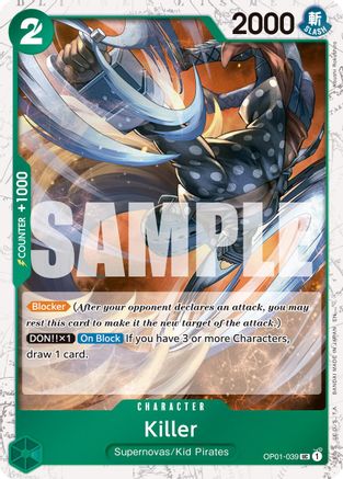 Killer (Pirate Foil) (OP01-039) - Uncommon
