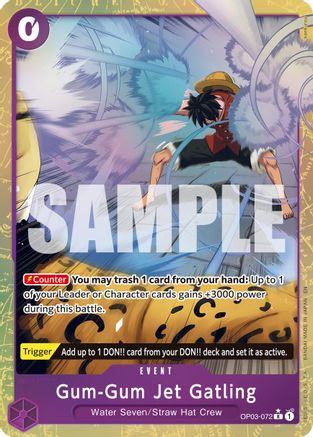 Gum-Gum Jet Gatling (Alternate Art) (OP03-072) - Rare
