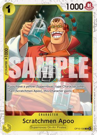 Scratchmen Apoo - OP10-108 (Pirate Foil) (OP10-108) - Common