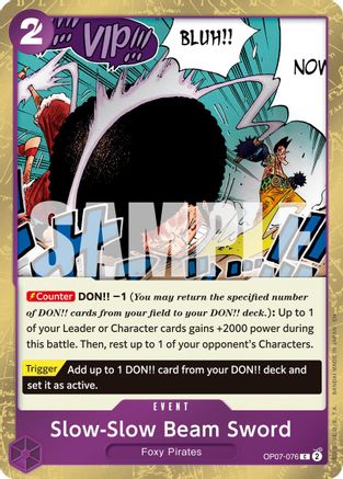 Slow-Slow Beam Sword (Pirate Foil) (OP07-076) - Common