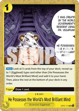 He Possesses the World's Most Brilliant Mind (Reprint) (OP07-114) - Uncommon