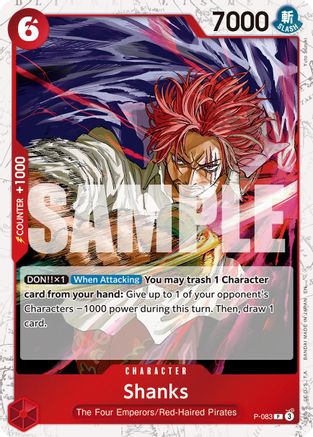 Shanks - P-083 (Pirate Foil) (P-083) - Promo