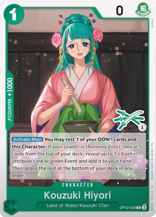 Kouzuki Hiyori (Zoro Deck) (OP12-028) - Rare