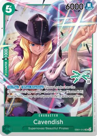 Cavendish (Zoro Deck) (EB01-012) - Super Rare