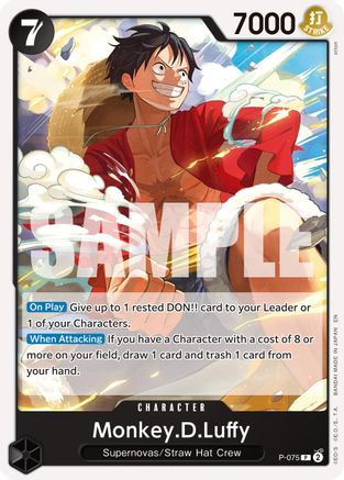 Monkey.D.Luffy - P-075 (Pirate Foil) (P-075) - Promo