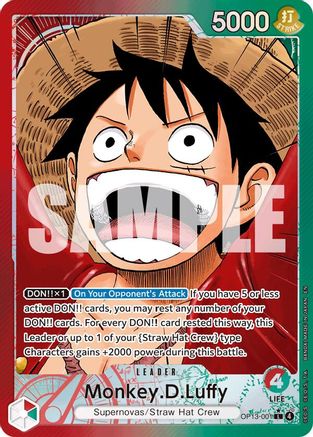 Monkey.D.Luffy (001) (Alternate Art) (OP13-001) - Leader