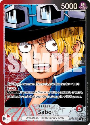 Sabo (004) (Alternate Art) (OP13-004) - Leader