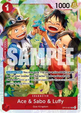 Ace & Sabo & Luffy (OP13-007) - Super Rare