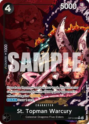 St. Topman Warcury (Alternate Art) (OP13-089) - Rare