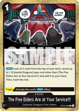 The Five Elders Are at Your Service!!! (OP13-096) - Rare