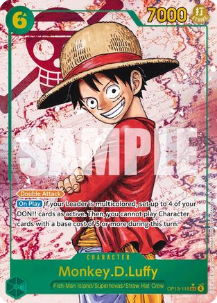 Monkey.D.Luffy (118) (Parallel) (OP13-118) - Secret Rare