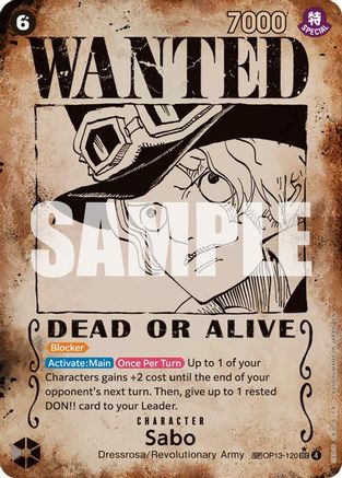 Sabo (120) (Wanted Poster) (OP13-120) - Secret Rare