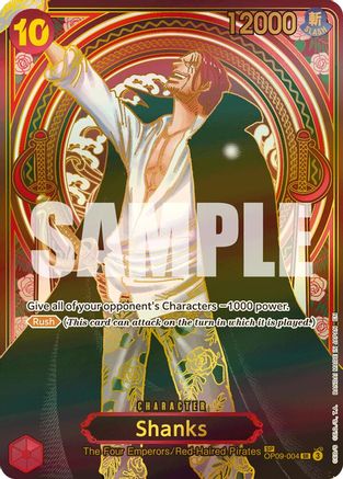 Shanks - OP09-004 (SP) (Gold) (OP09-004) - Super Rare