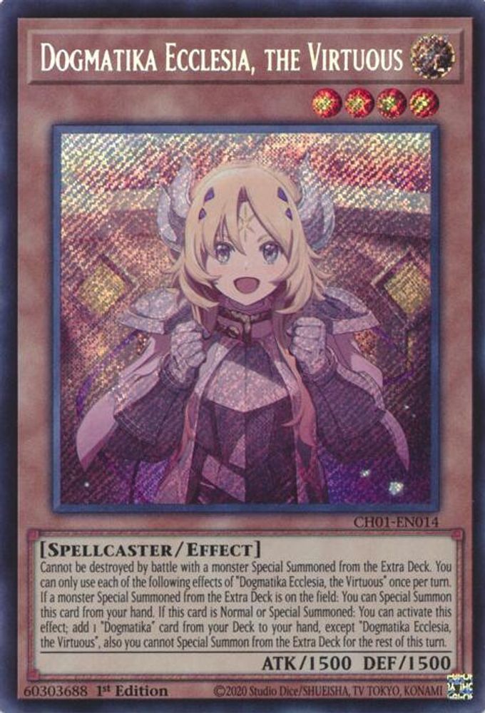 Dogmatika Ecclesia, the Virtuous (Secret Rare) (CH01-EN014) - Secret Rare