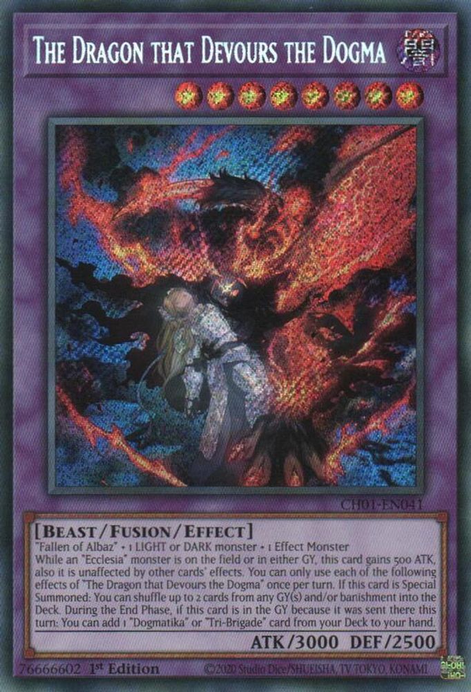 The Dragon that Devours the Dogma (Secret Rare) (CH01-EN041) - Secret Rare