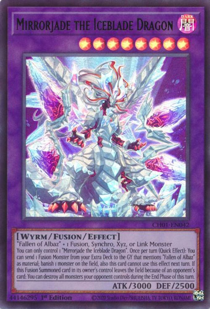 Mirrorjade the Iceblade Dragon (CH01-EN042) - Ultra Rare