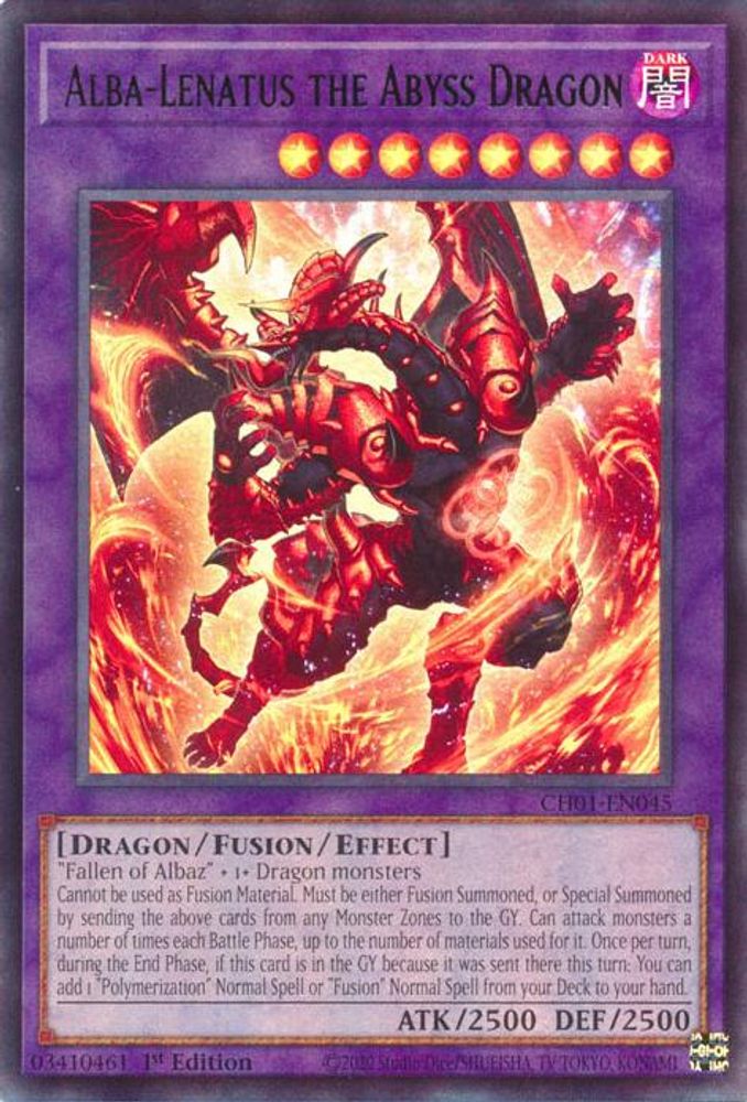 Alba-Lenatus the Abyss Dragon (CH01-EN045) - Ultra Rare