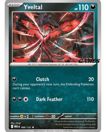 Yveltal (EB Games) 088  - Holofoil - Rare