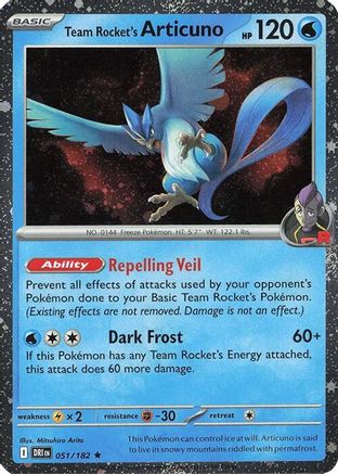 Team Rocket's Articuno (Cosmos Holo) 051/182  - Holofoil - Promo