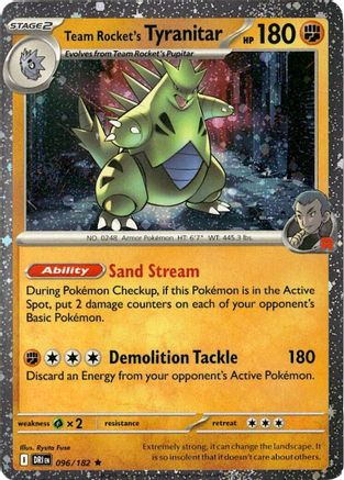 Team Rocket's Tyranitar (Cosmos Holo) 096/182  - Holofoil - Promo