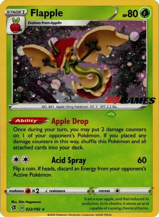 Flapple (EB Games Exclusive APAC) 022/192  - Holofoil - Promo
