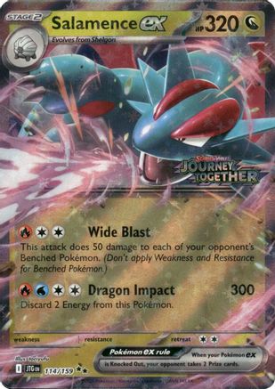 Salamence ex (Journey Together Stamped) 114/159  - Holofoil - Double Rare