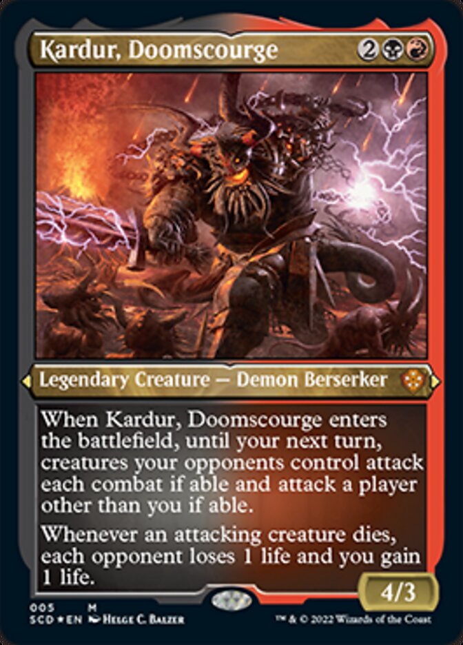 Kardur, Doomscourge (Foil Etched) [Decks Commander de démarrage] 
