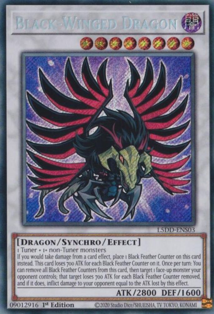 Black-Winged Dragon (L5DD-ENS03) (L5DD-ENS03) - Secret Rare