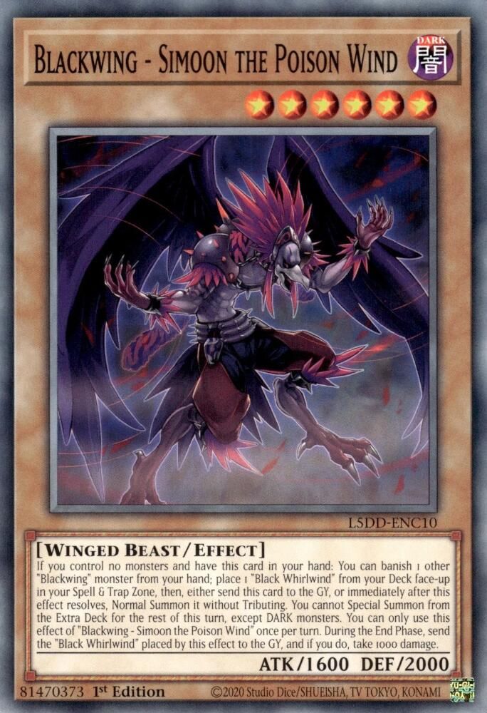 Blackwing - Simoon the Poison Wind (L5DD-ENC10) - Common