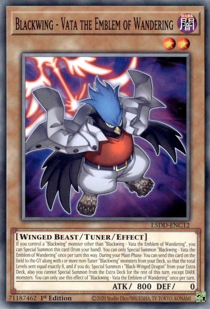 Blackwing - Vata the Emblem of Wandering (L5DD-ENC12) - Common