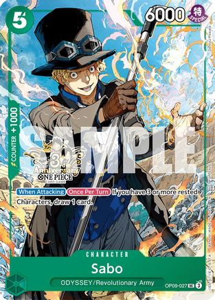 Sabo - OP09-027 (3rd Anniversary Tournament 3 Brothers Pack) (OP09-027) - Uncommon