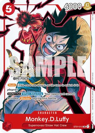 Monkey.D.Luffy - ST01-012 (3rd Anniversary Tournament 3 Brothers Pack) (ST01-012) - Super Rare