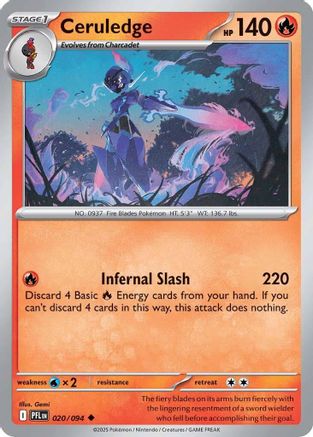 Ceruledge 020  - Reverse Holofoil - Uncommon