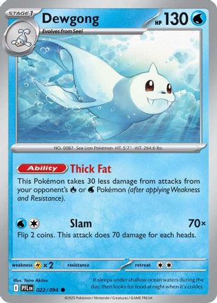 Dewgong 022/094  - Reverse Holofoil - Common