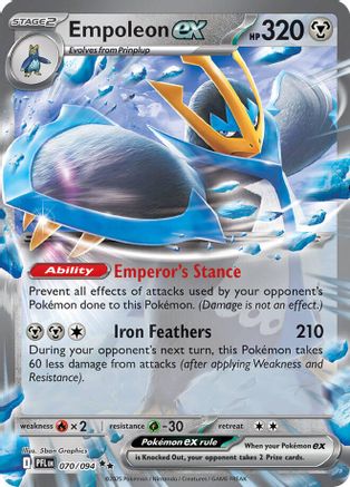 Empoleon ex 070/094  - Holofoil - Double Rare