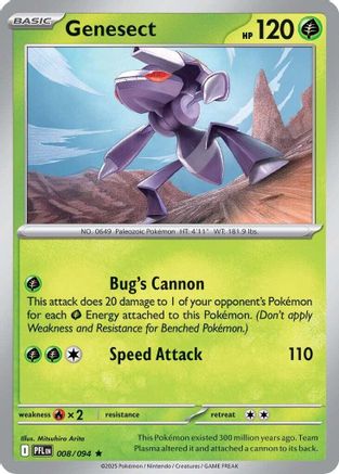 Genesect 008  - Reverse Holofoil - Rare