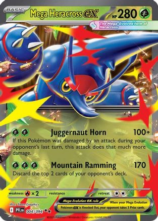 Mega Heracross ex 004/094  - Holofoil - Double Rare