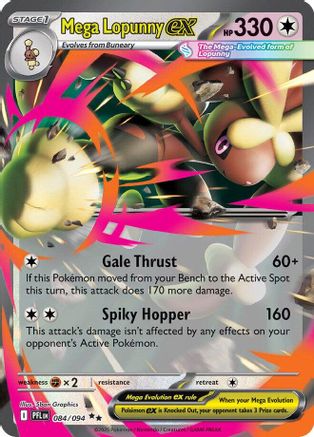 Mega Lopunny ex 084/094  - Holofoil - Double Rare