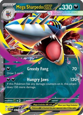 Mega Sharpedo ex 061/094  - Holofoil - Double Rare