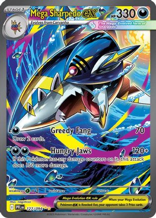 Mega Sharpedo ex 127/094  - Holofoil - Special Illustration Rare