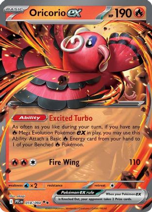 Oricorio ex 018/094  - Holofoil - Double Rare