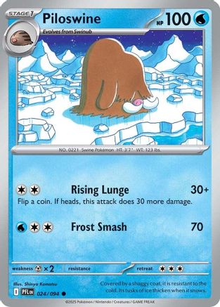 Piloswine 024  - Reverse Holofoil - Common