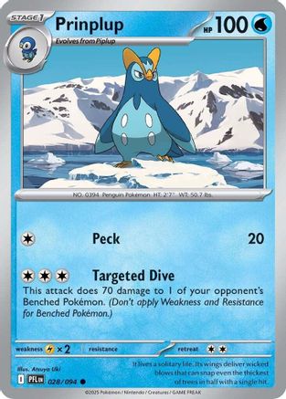 Prinplup 028  - Reverse Holofoil - Common
