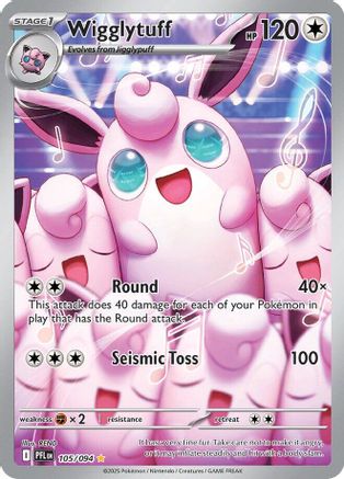 Wigglytuff 105/094  - Holofoil - Illustration Rare