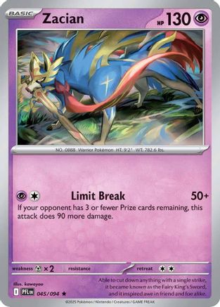 Zacian 045/094  - Reverse Holofoil - Rare