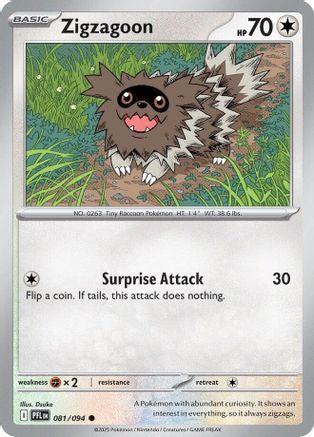 Zigzagoon 081  - Reverse Holofoil - Common