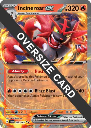 Incineroar ex 034/162  - Holofoil - Double Rare
