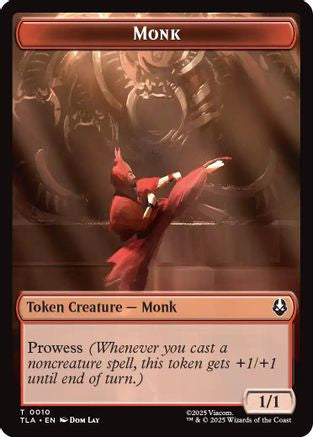 Monk // Clue (0017) Double-Sided Token (TLA-10 // 17) - Avatar: The Last Airbender