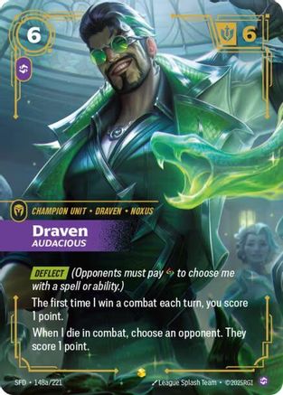 Draven - Audacious (Alternate Art) (148/221) - Spiritforged Foil