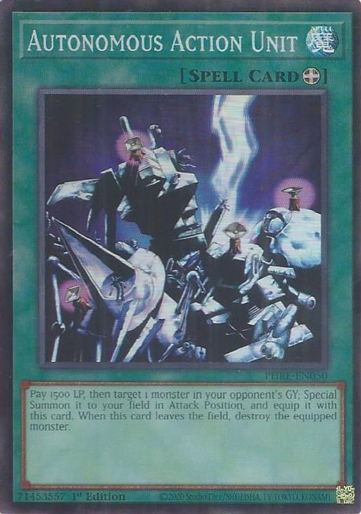 Autonomous Action Unit (Super Rare) (PHRE-EN050) - Super Rare